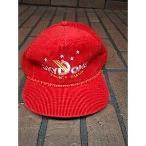 Rare Vintage Toronto Canada Skydome Tag Corduroy Rope Brim Snapback Hat NWOT